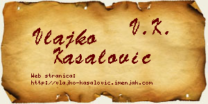 Vlajko Kasalović vizit kartica